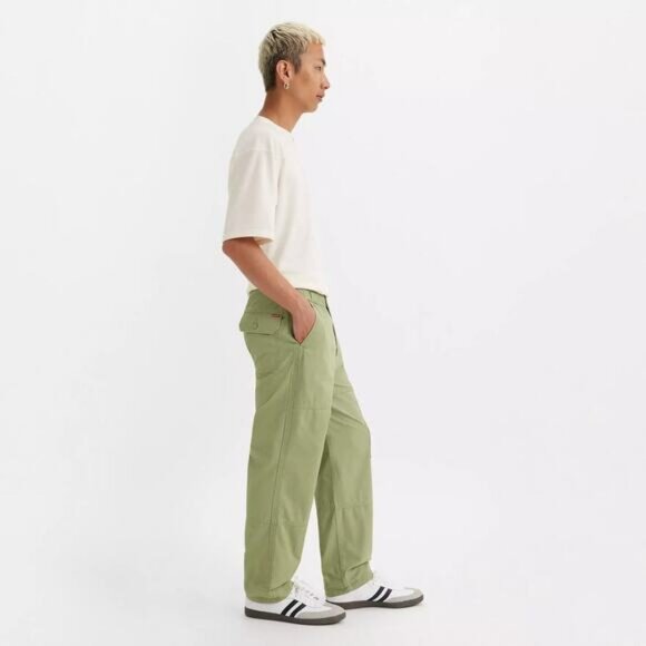 NWT LEVI'S Patch Pocket Cargo Trousers Men's Size XXL Green - Picture 2 of 9